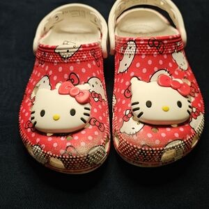 CROCS Red Hello Kitty Kids Clogs